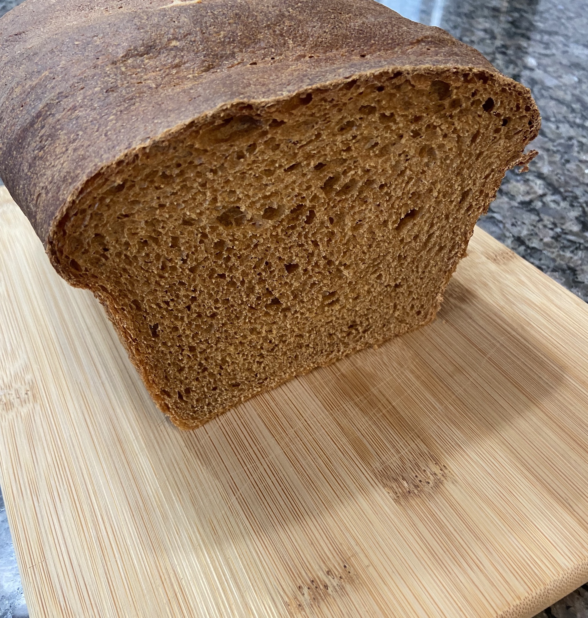 molasses mash bread, as a loaf